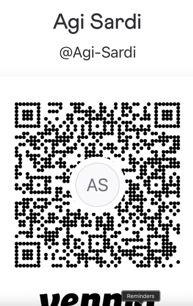 Venmo @Agi-Sardi QR Code